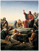 Картина на холсте "НАГОРНАЯ ПРОПОВЕДЬ" Карл Генрих Блох (1834-1890)