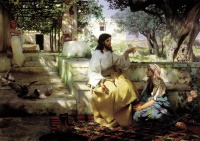 Картина на холсте "ХРИСТОС У МАРФЫ И МАРИИ" Семирадский Генрих (1843-1902)