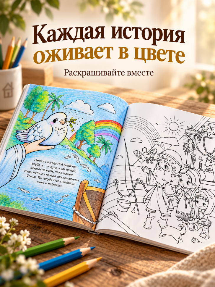 ЖИВОТНЫЕ В ИСТОРИЯХ И ПРИЧТАХ БИБЛИИ. Раскраска