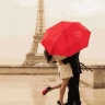 КАРТИНА ПО НОМЕРАМ. "Любовь в Париже под дождем" /40х50/