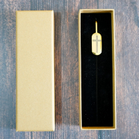 Уценка! Металлическая премиум закладка в подарочной коробке "КРЕСТ" /золото/