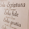 SOLA SCRIPTURA. Табличка интерьерная из дерева /300х210/