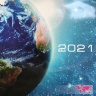 Перекидной календарь на 2021: Космос