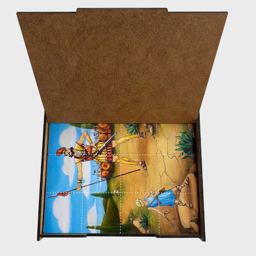 КУБИКИ ПАЗЛ С НАКЛЕЙКАМИ /в деревянной коробке/