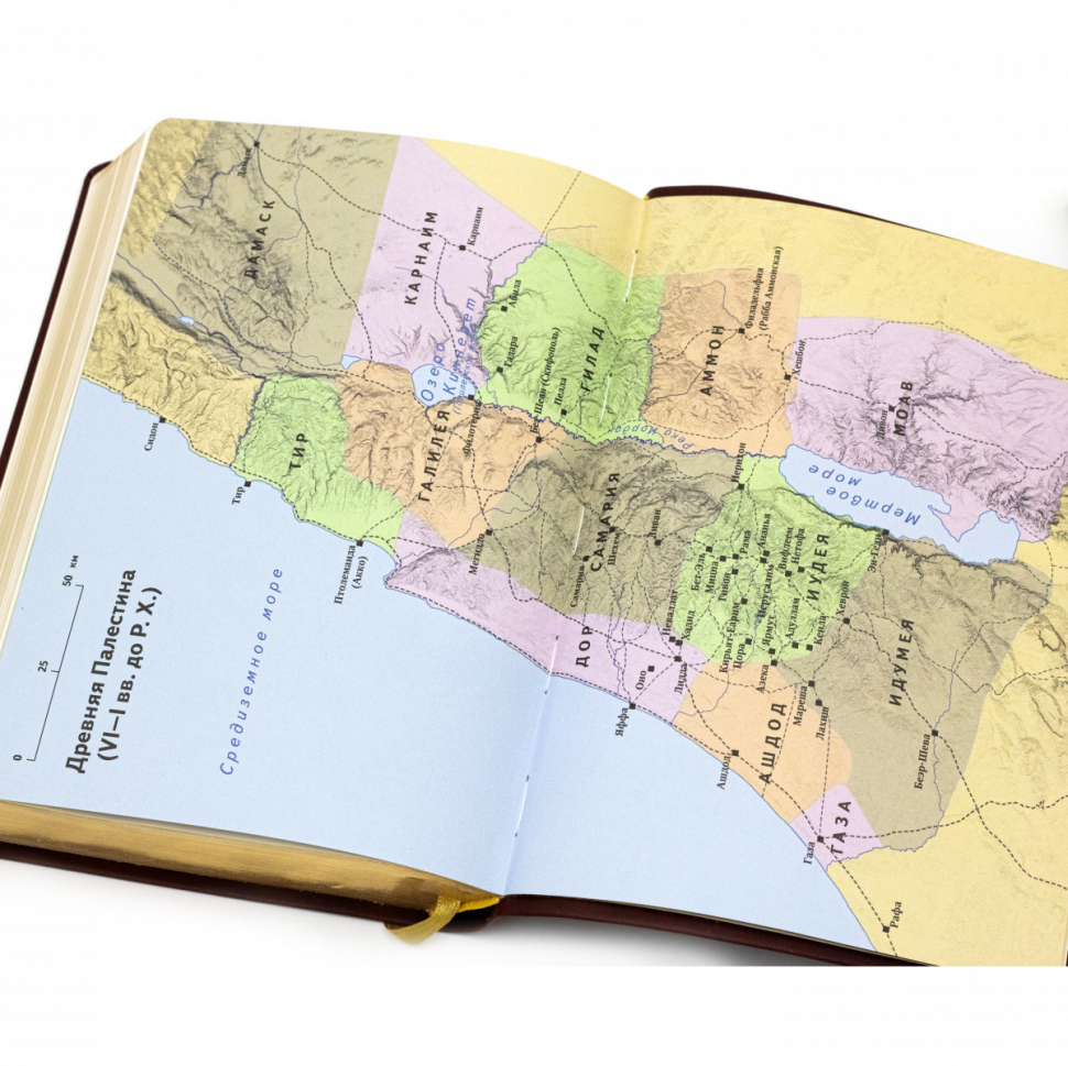 БИБЛИЯ 057 MZTiG Красный, современный перевод, кожа, золотой обрез, индексы, закладка /210х150/