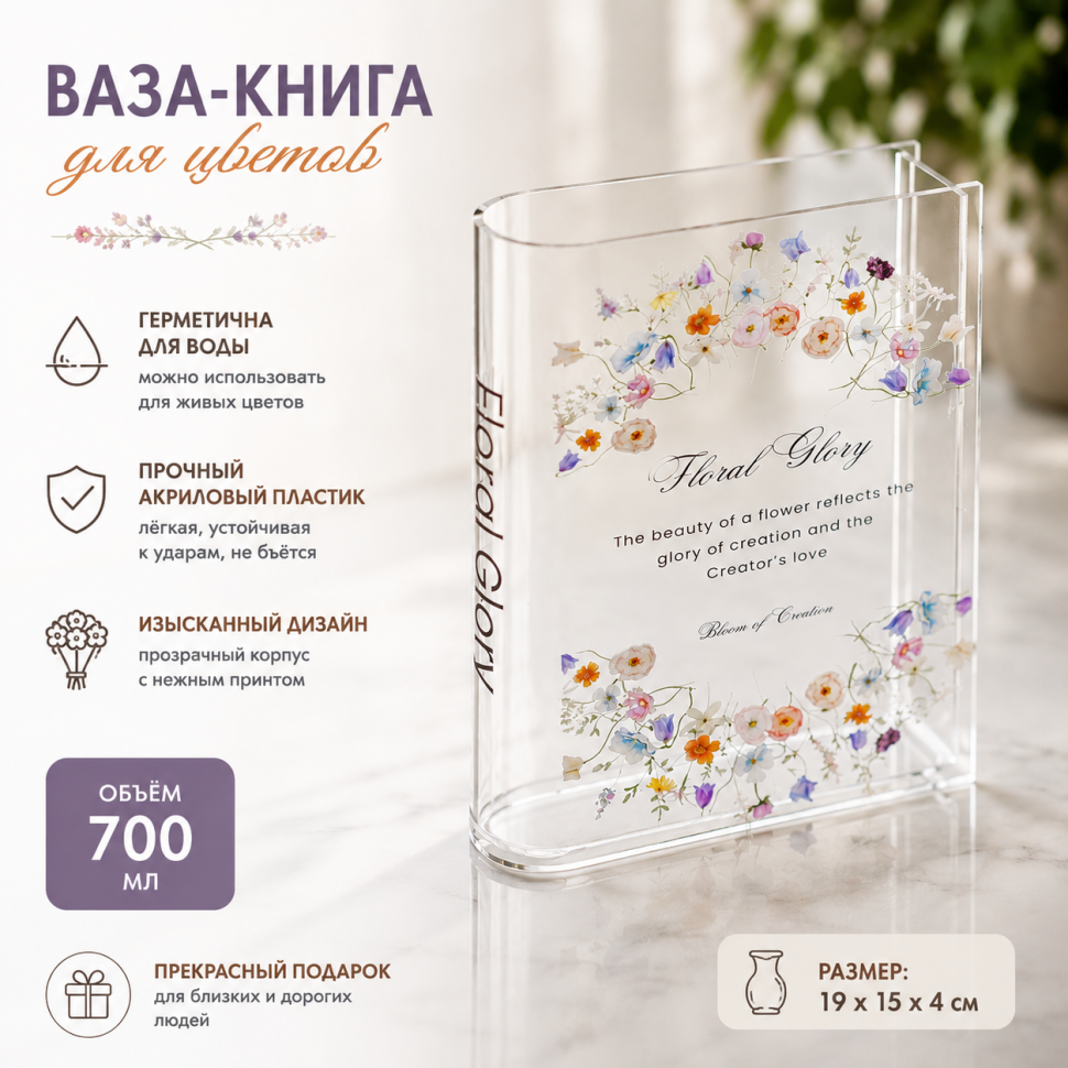 Ваза-книга для цветов: FLORAL GLORY