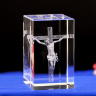 3D Кристалл с лазерной гравировкой: «РАСПЯТИЕ»