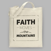 Сумка холщовая "Вера может двигать горы"