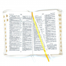 БИБЛИЯ 055 ZTI Слово "Библия", белый, кожаный переплет, молния, индексы, золотой обрез, параллельные места, закладки /145х220/