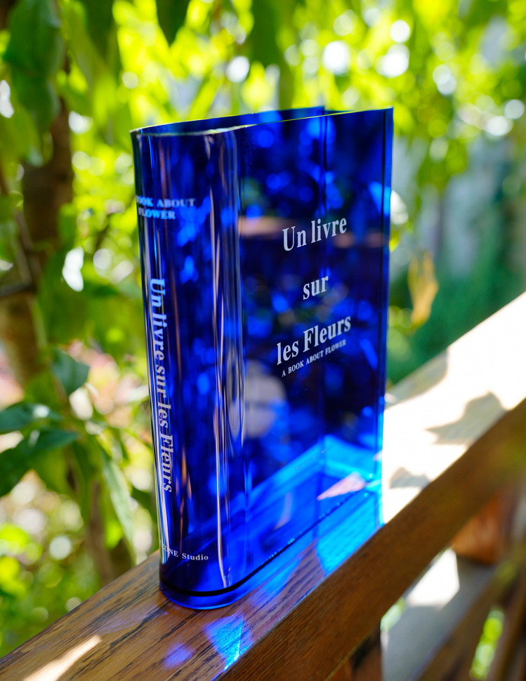 Ваза-книга для цветов /синий/