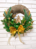 РОЖДЕСТВЕНСКИЙ ВЕНОК "Рождество" /золотой/