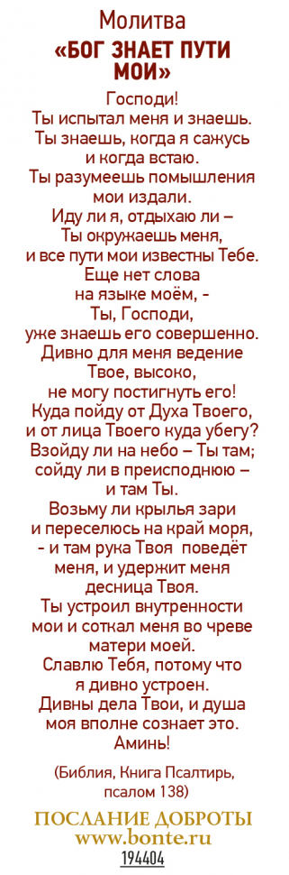 Закладка одинарная 4x16: Пусть мысли ваши будут заняты хорошим