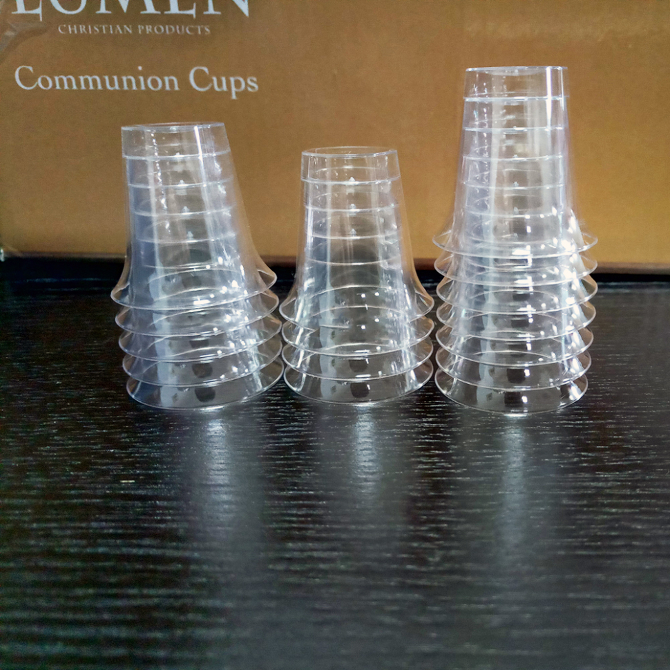 СТАКАНЧИКИ ДЛЯ ПРИЧАСТИЯ. 100 шт /твердый пластик/