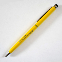 Ручка-стилус "Испытывайте, что благородно Богу" /Желтый/