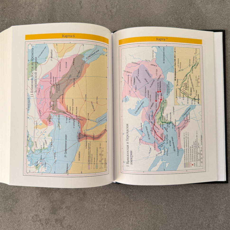 БИБЛИЯ С КОММЕНТАРИЯМИ 065 TI. "Полноценная жизнь". Коричневый цвет с оттенком бордо, кожа, глянец, индексы, две закладки, цветные карты /220х170/