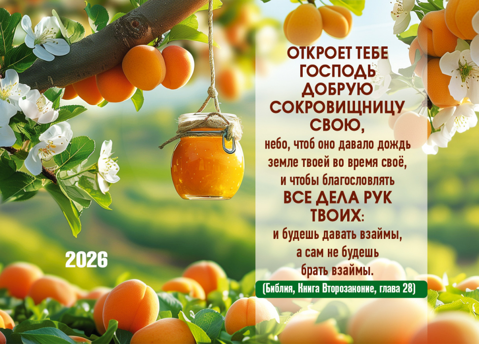Карманный календарь 2026: Откроет тебе Господь сокровищницу