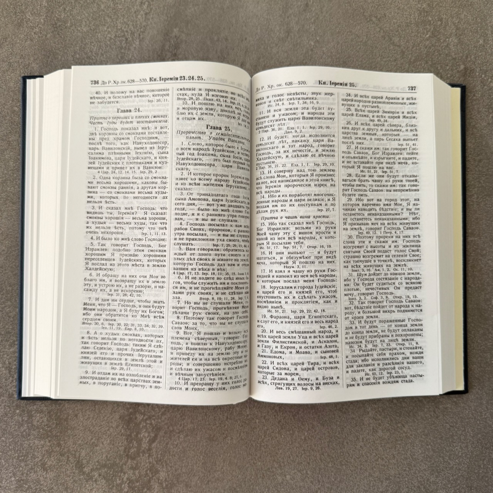 БИБЛИЯ ГЕЦЕ 057 Темно-синий цвет, твердый переплет, цветные карты, две закладки, приложение Библейский спутник /215х140/