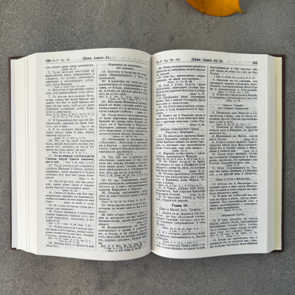БИБЛИЯ ГЕЦЕ 057 Коричневый цвет, твердый переплет, цветные карты, две закладки, приложение Библейский спутник /215х140/