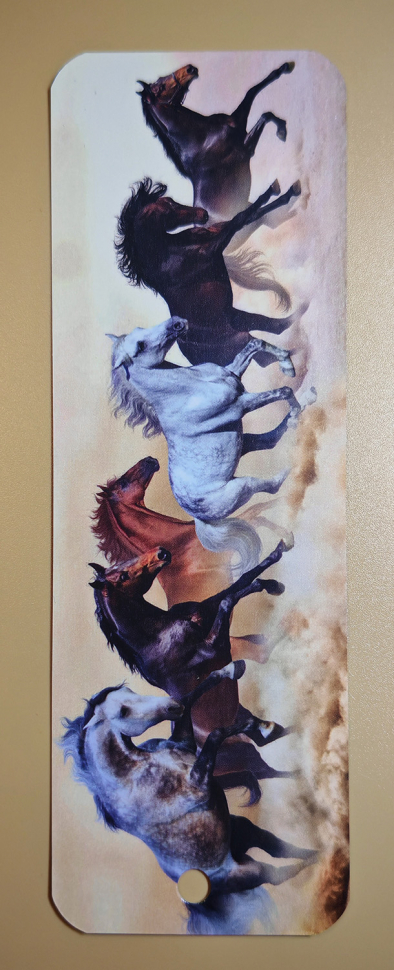 Закладка двусторонняя «Я - путь, истина и жизнь» /табун лошадей/