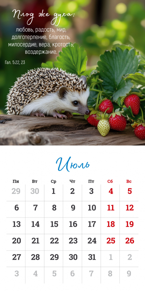 Перекидной календарь на скрепке 2026: Мудрость Божьего творения