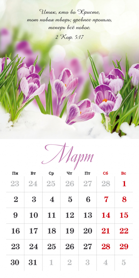 Перекидной календарь на скрепке 2026: Бог дает надежду