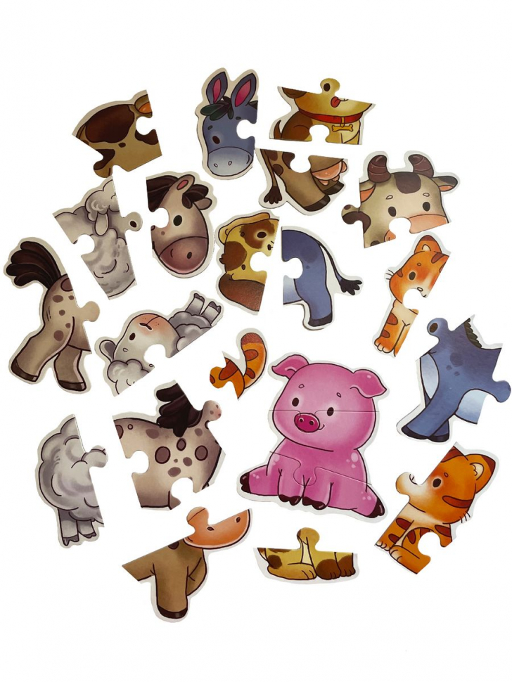 МАКСИ ПАЗЛЫ. Домашние животные /Набор из 7 картинок/