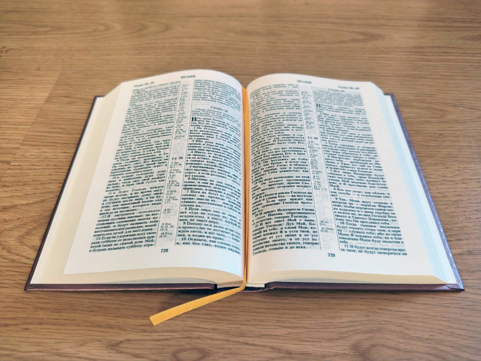 БИБЛИЯ КАНОНИЧЕСКАЯ 043 формат. Фиолетовая, дизайн "колос", надпись "Библия", твердый переплет, параллельные места, синодальный перевод /170х110/