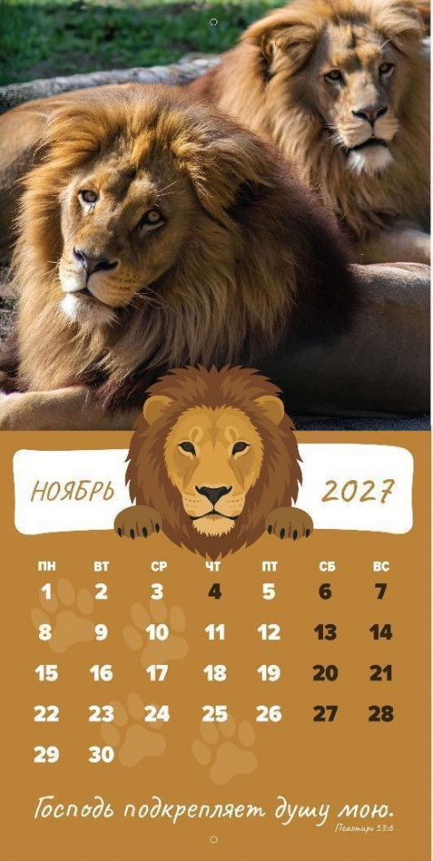 Перекидной календарь 2027: Забавные животные (детский) /Библейская лига/