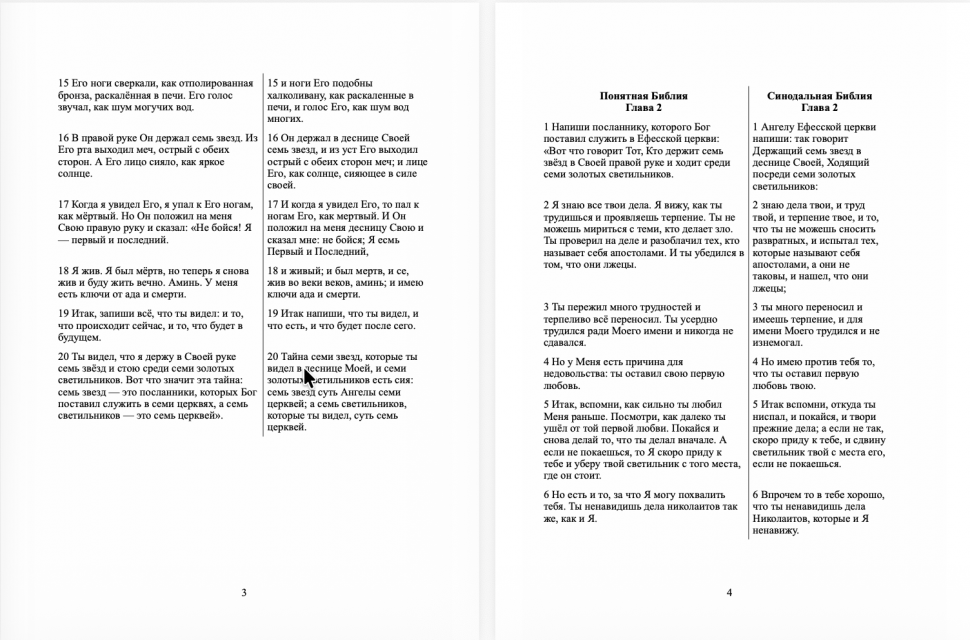 КНИГА ОТКРОВЕНИЯ. Понятная Библия на современном языке. Расширенный перевод с параллельным текстом Синодальной Библии