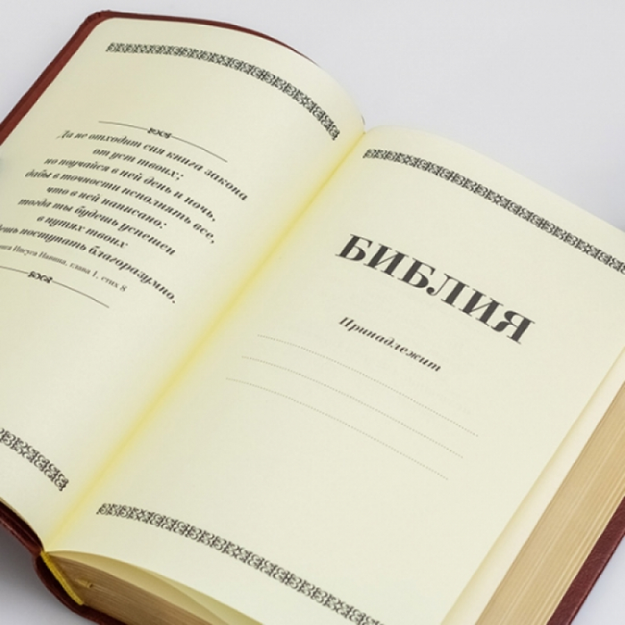 БИБЛИЯ КАНОНИЧЕСКАЯ 057 MTiG Светло-розовый, кожа, золотой обрез, индексы, закладка /135х210/
