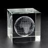 3D лазерная гравировка в закаленном стекле: «ЗЕМНОЙ ШАР» /в квадрате/